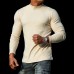 Men's Casual Slim Basic Versatile Round Neck Long-sleeved T-shirt Fitness Sports Training T-shirt Outdoor Running Botto