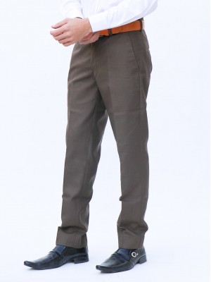 Men's Dress Pant Trouser Formal Dark Brown