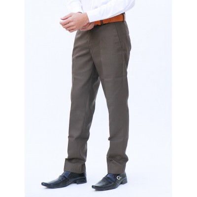 Men's Dress Pant Trouser Formal Dark Brown