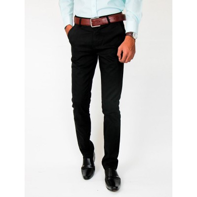 Cotton Chino Pant For Men Black